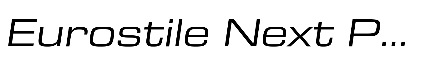 Eurostile Next Pro Extended Italic